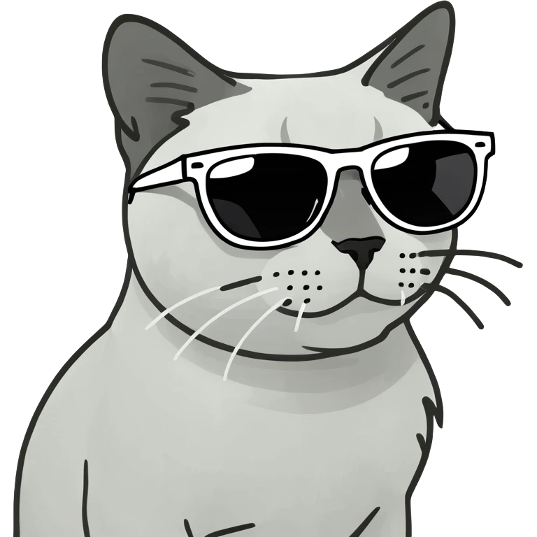 Cat with sunglasses emoji