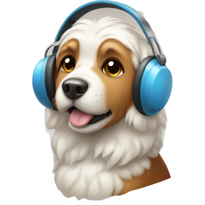 dog with earmuff emoji
