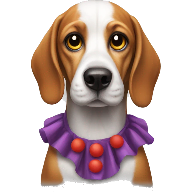 Beagle clown  emoji