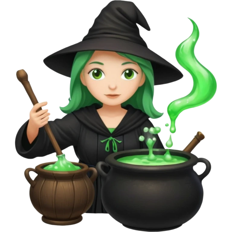 green witch cooking potion emoji