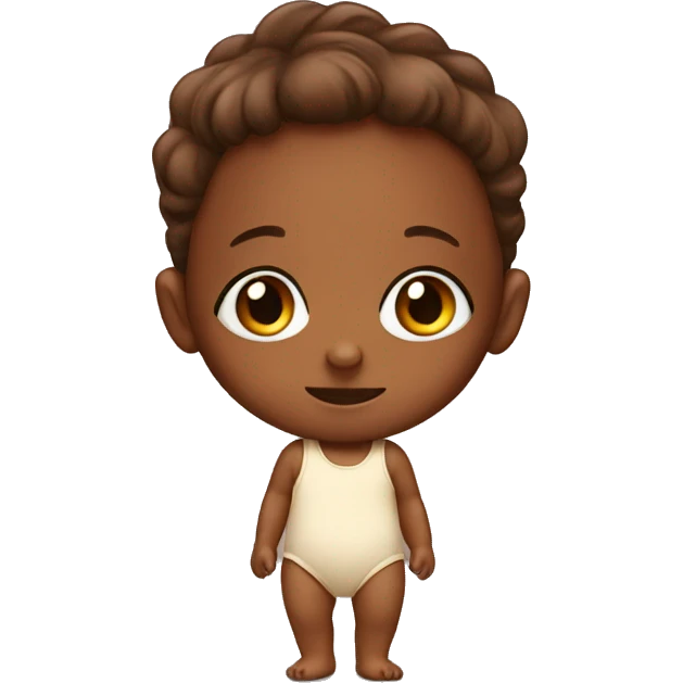 Brown skin Baby with onsie  emoji