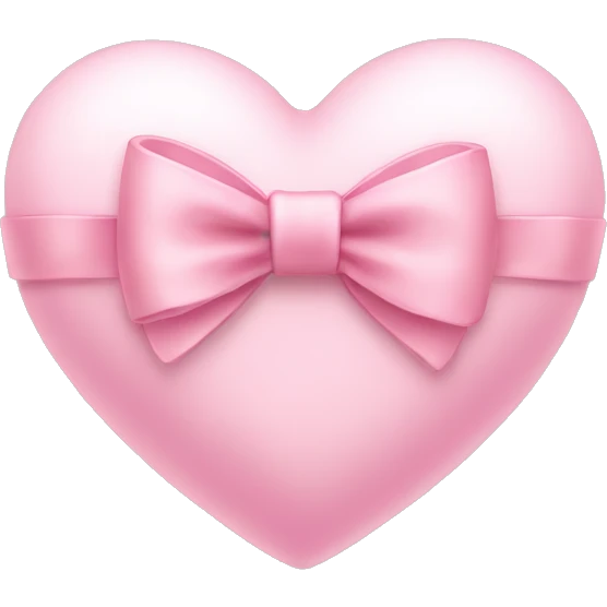 light pink heart with a small bow emoji