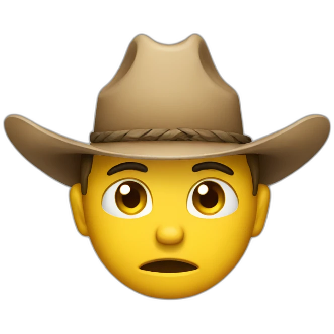 crying cowboy emoji