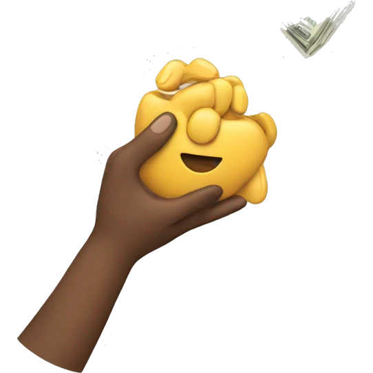 giving money from hand to hand emoji