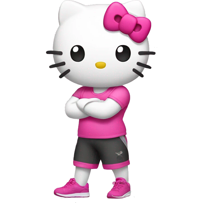 Fitness hello kitty emoji