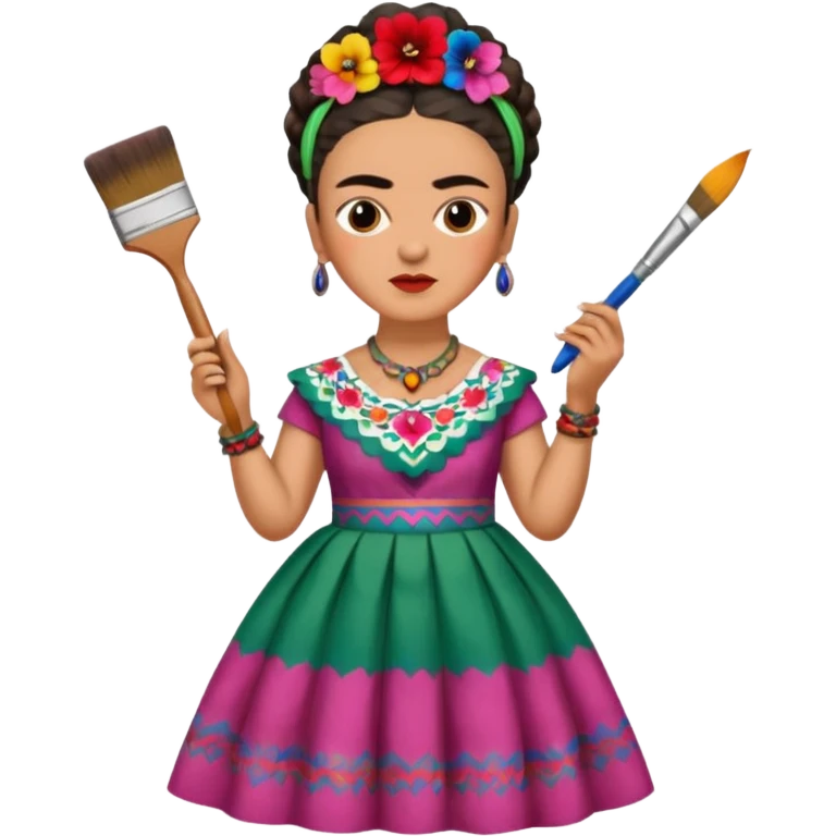 Frida Kahlo is painting  emoji