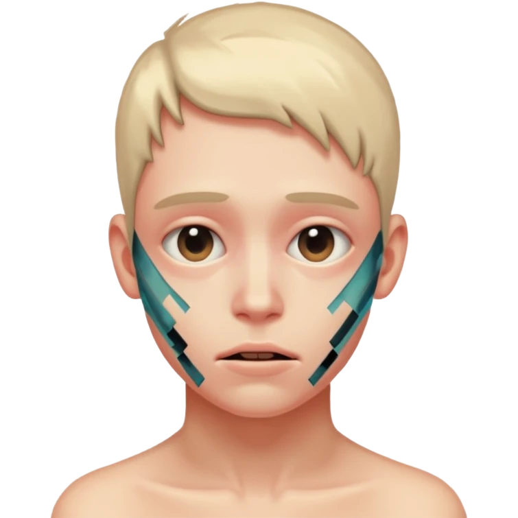 a human being trapped in an algorithm emoji