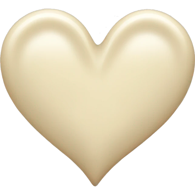 Cream coloured heart emoji
