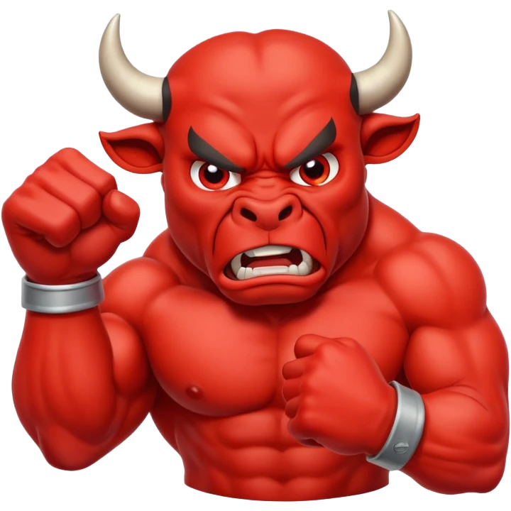 Angry bull emoji showing thumb down (DisLikes) emoji