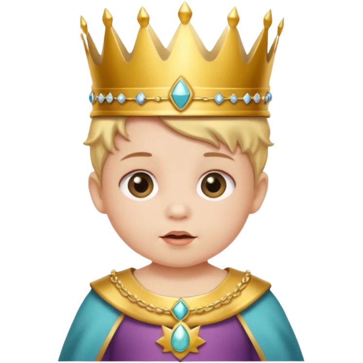 Baby wearing crown  emoji
