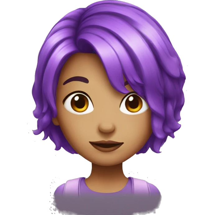 girl purple hair emoji