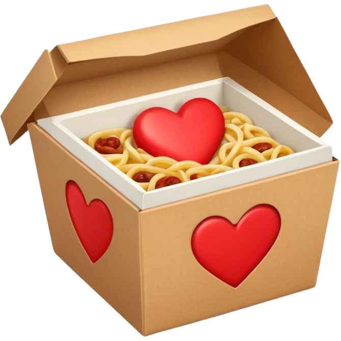 meal box with a heart above emoji