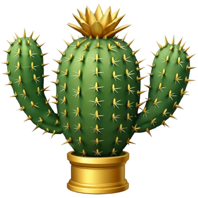 golf trophy shaped like cactus emoji