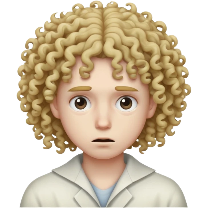 Curly hair sick emoji