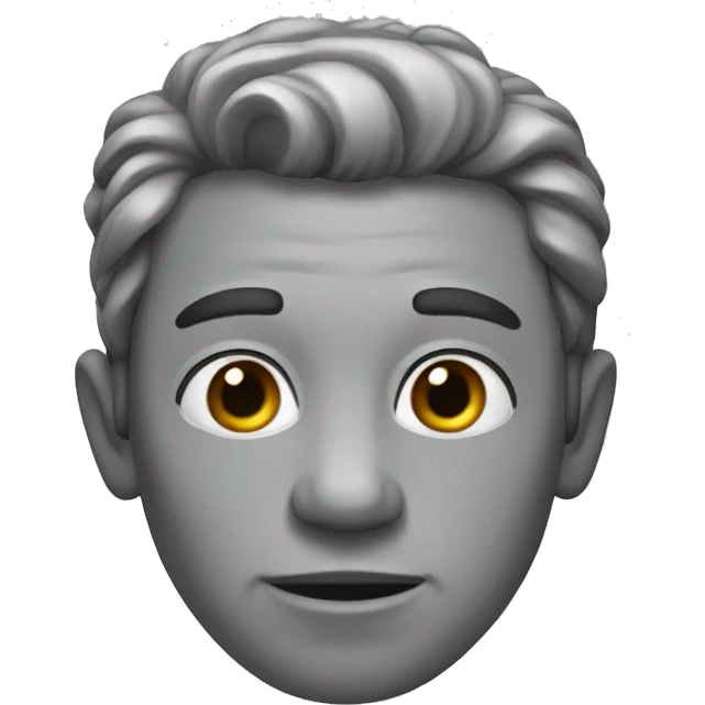 Grey white mancoon emoji