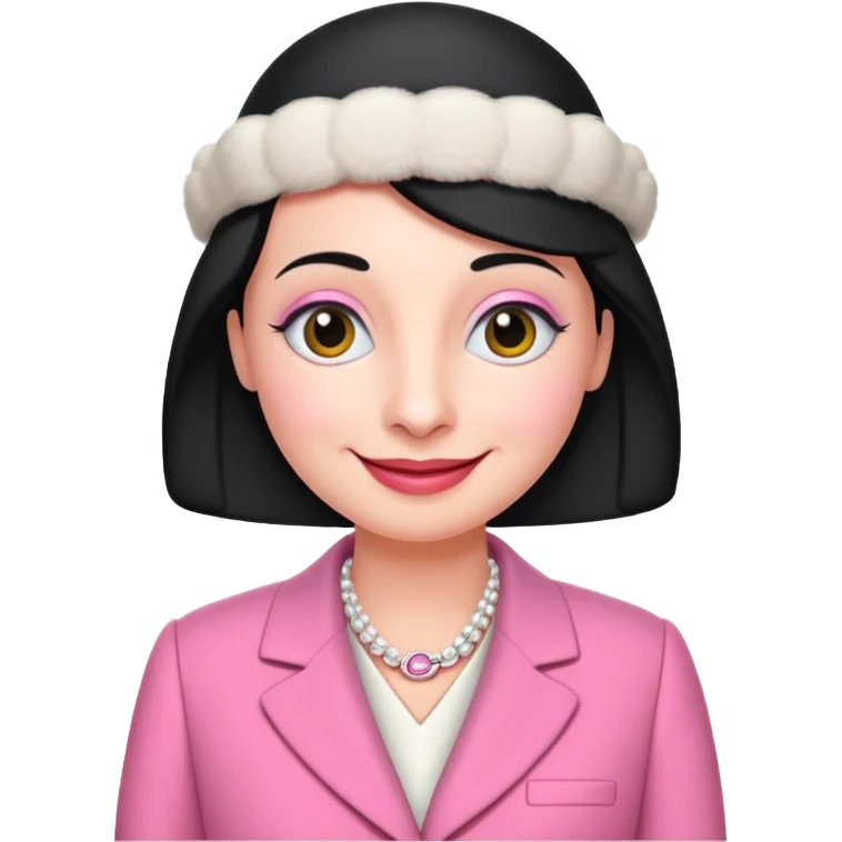 pingu mother wearing the pink chanel suit the Jackie kenddy wore emoji
