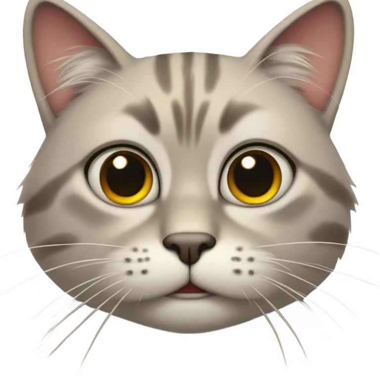 Cat looking shocked with fur standing on end emoji