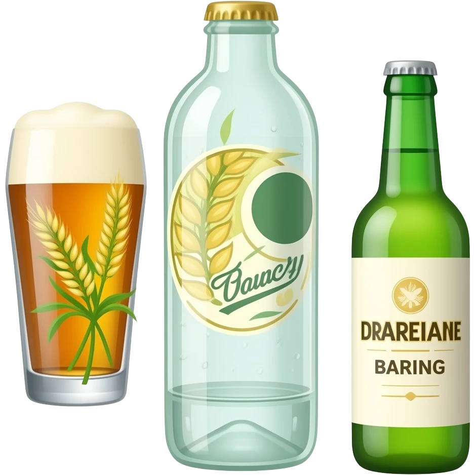 Green barley wine emoji