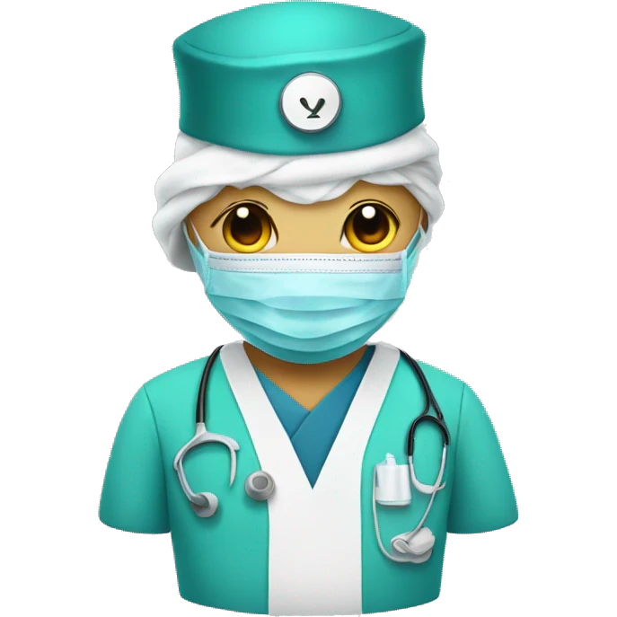 a swan dressed as a surgeon with a costume and mask emoji
