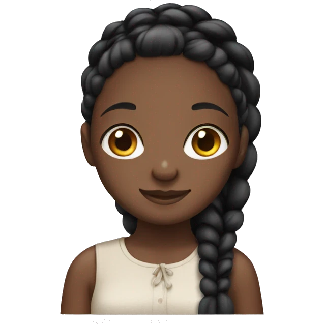 black girl with braids emoji