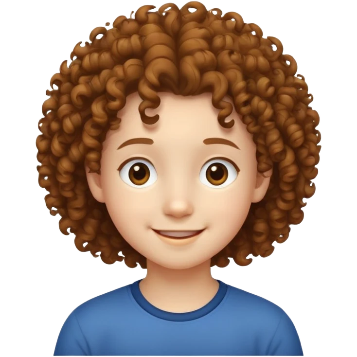 "- Nam
- 10 tuổi
- Da trắng
- Tóc ngắn, xoăn xù
- Cười tươi
" emoji