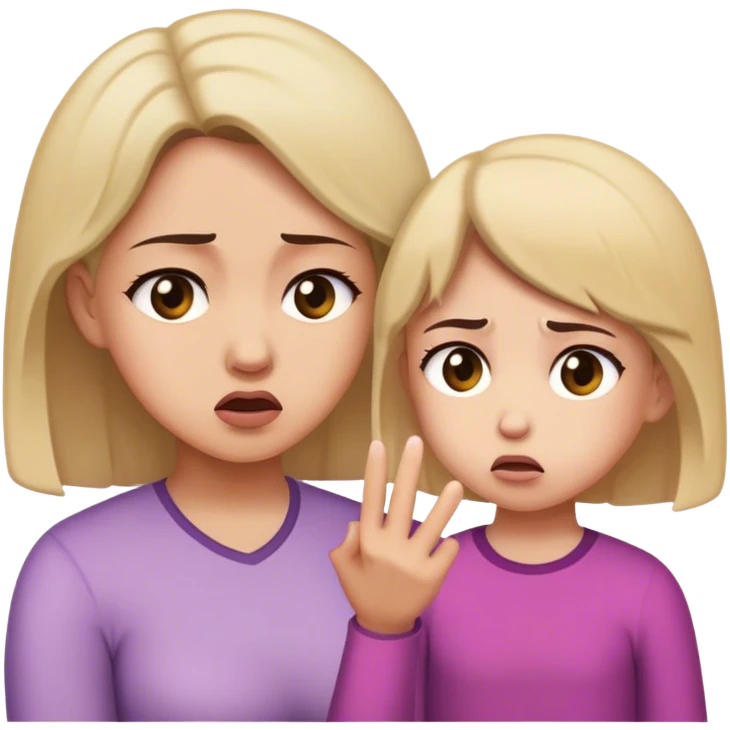 Mom scolding daughter emoji