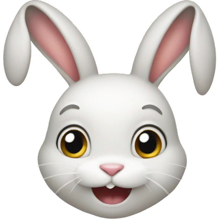 A cute bunny is amazed emoji