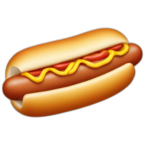 squished hot dog emoji