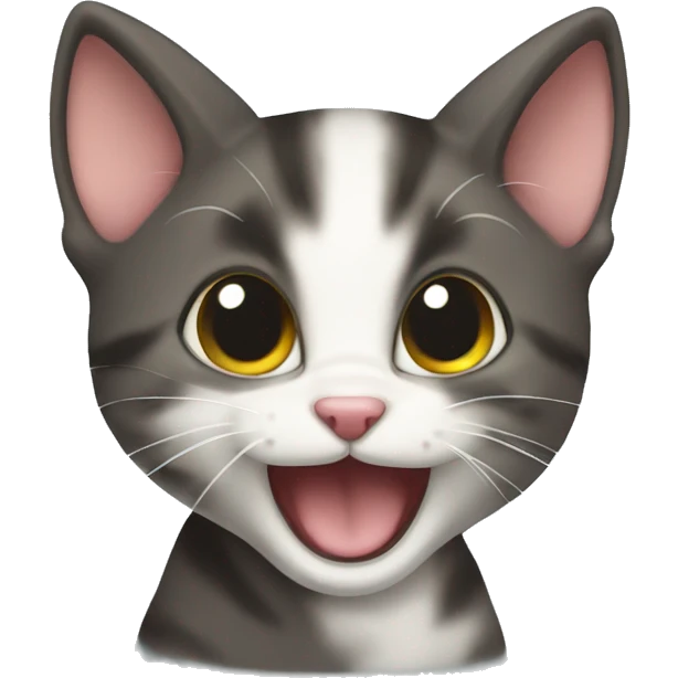 Mini kitten meowing emoji