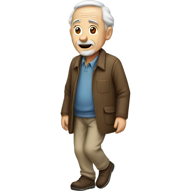 old man walking emoji