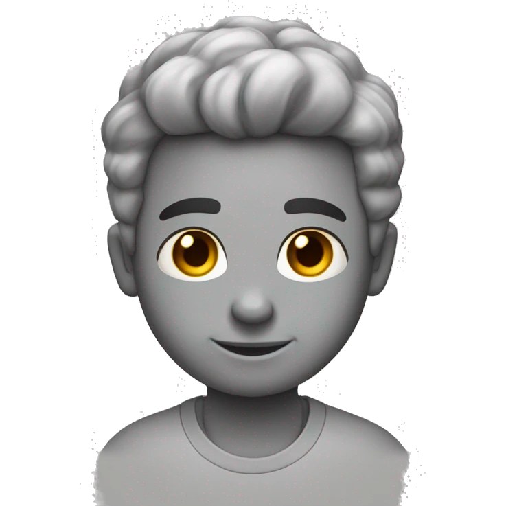 menino pele beje bastante claro com cabelo curto  com topete emoji