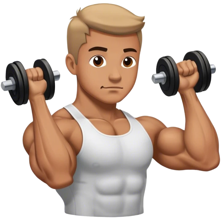 man weighted wrist curl emoji