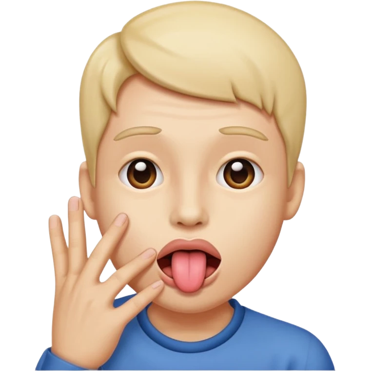 Tongue out hand on the side of face  emoji