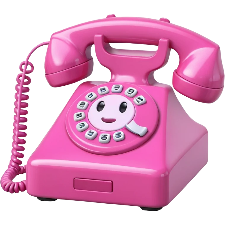 Pink phone emoji