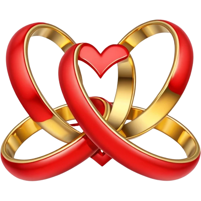 Wedding rings heart #F44224 emoji