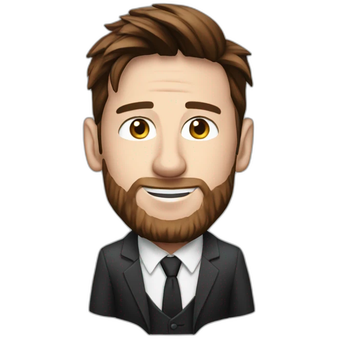 Messi-in-a-suit emoji