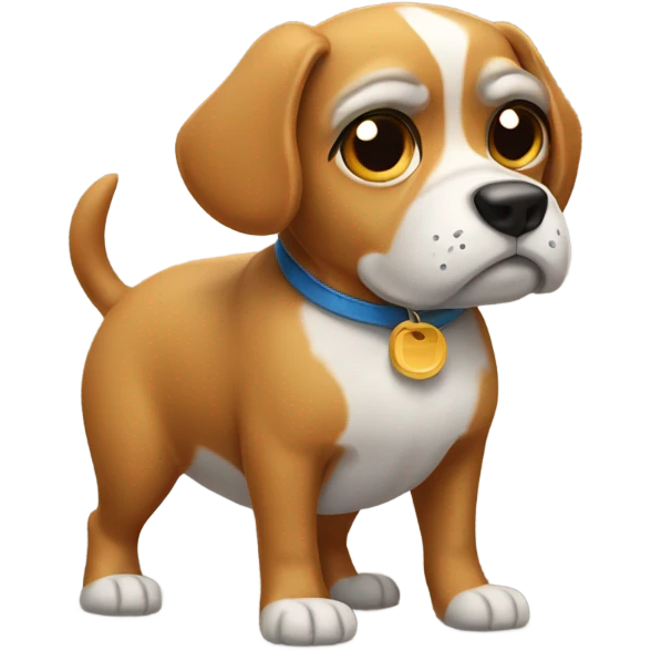 Dog shrugging emoji