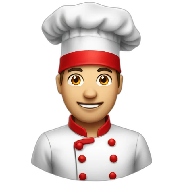 Chef with red hat emoji