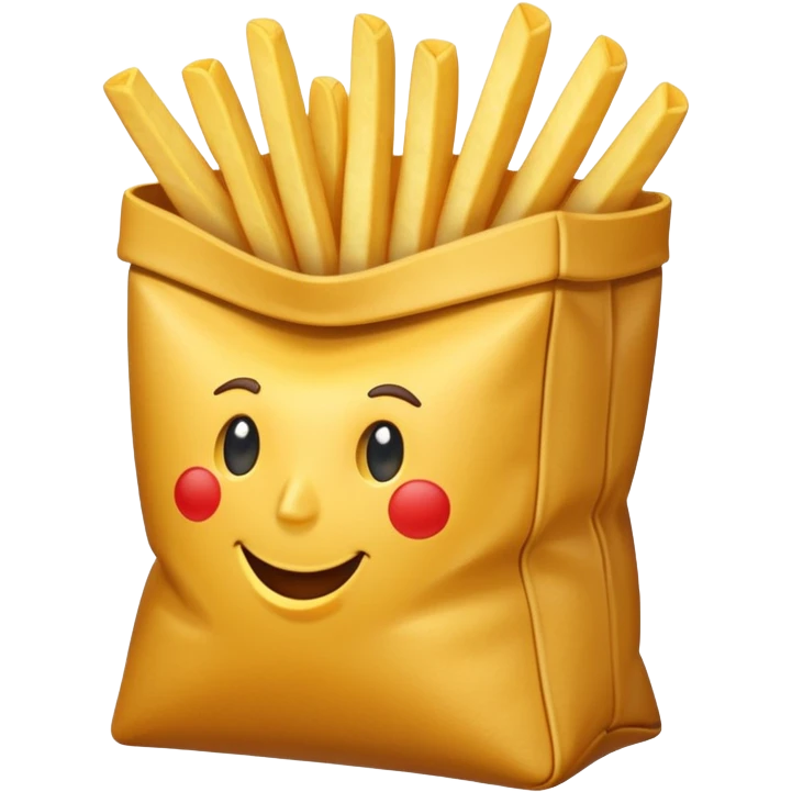 arrow pointing to fries in bag emoji