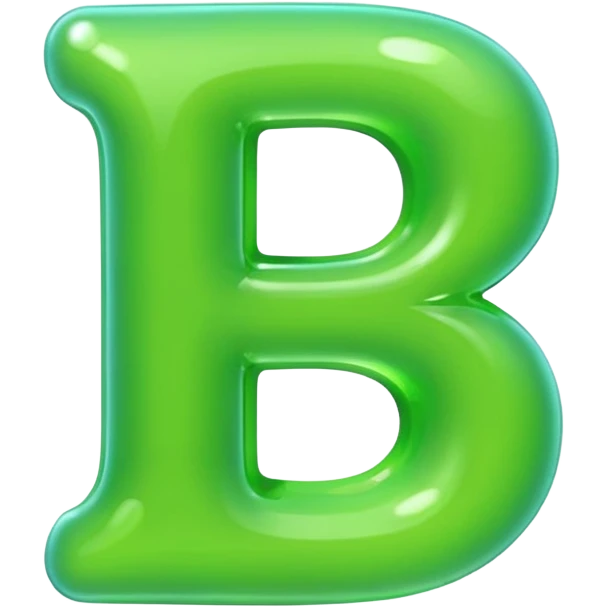 neon green bubble letter D emoji