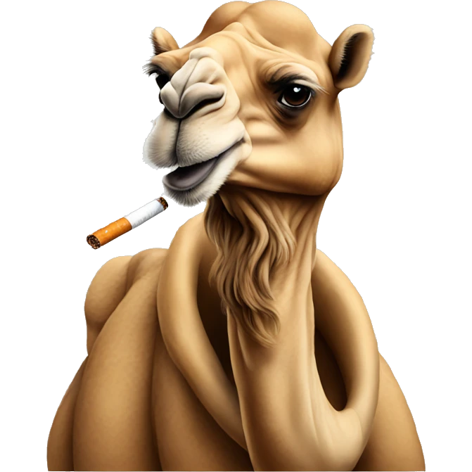 Camel with cigarette   emoji