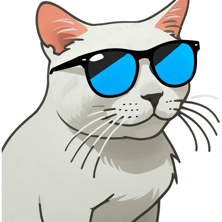 Cat with sunglasses emoji
