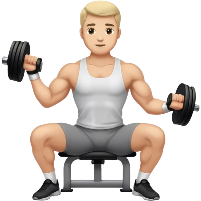man seated weighted wrist curl emoji