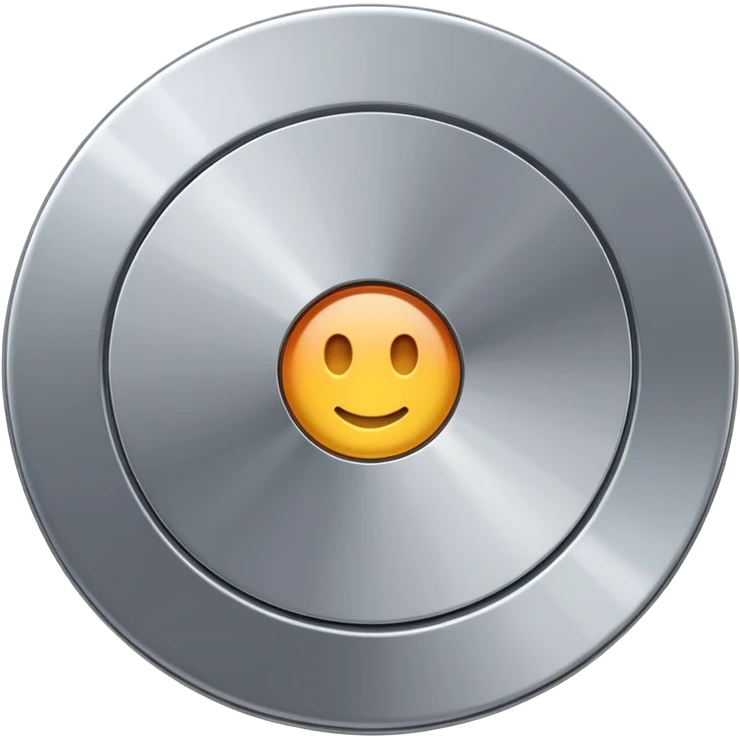 two metal computer disks emoji