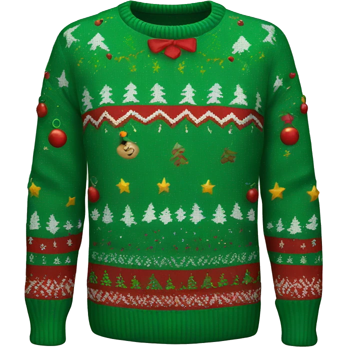 Ugly Christmas sweater emoji