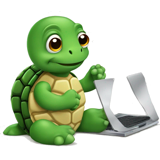 turtle with laptop emoji
