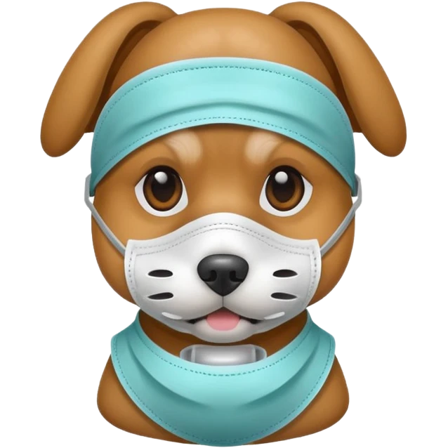  dog Wearing Medical Mask emoji