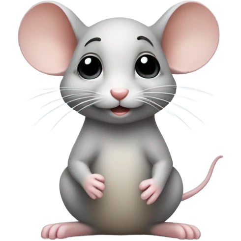 Hushing mouse emoji