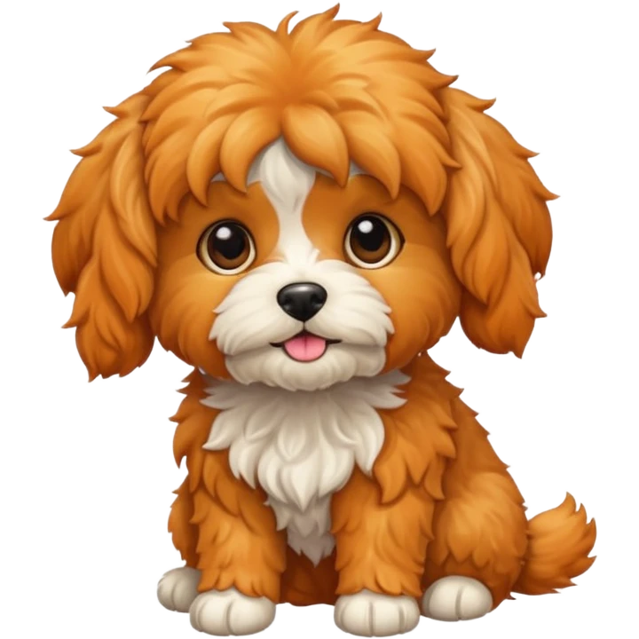 Cavapoo  apricot no white at all all orange  emoji