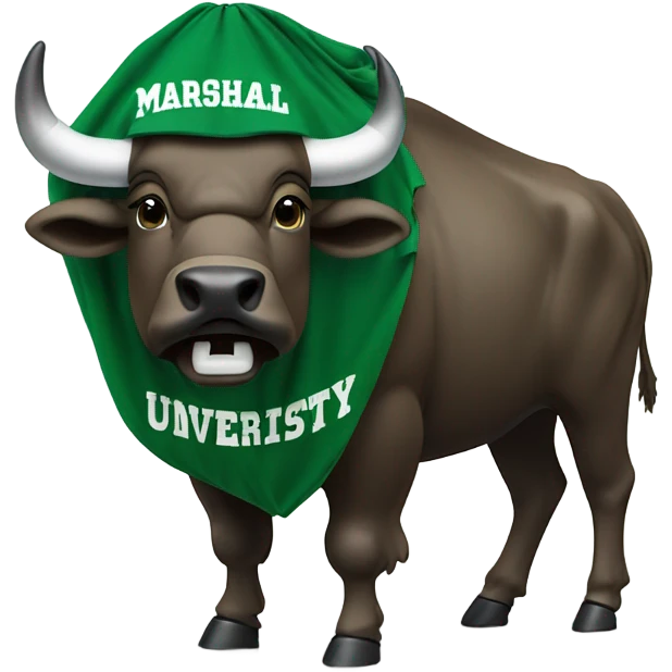 Buffalo wearing a Marshall University football jersey  emoji